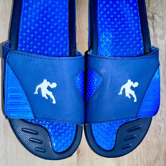 AND1 Navy and Blue Slides - Men's Size 8 - Picture 2 of 8